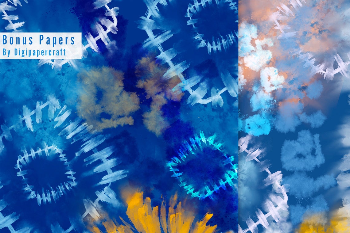 20 Tie Dye Brushes Tie Dye Papers Digital Brushes Etsy