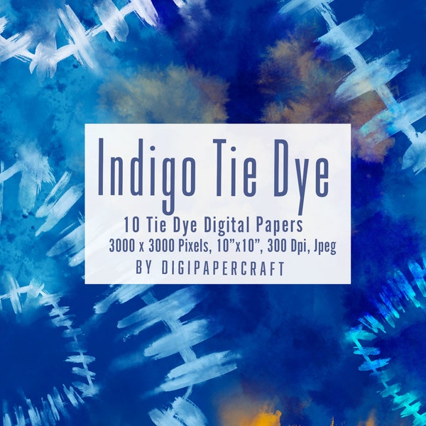 10 Indigo Tie Dye Digital Papers, Shibori Art, Blue Ink Backdrops, Digital Tie Dye, digital download, Patterns, Digital Print, Fabric, cards