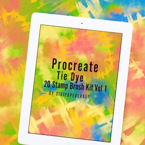 20 Tie Dye Procreate Brushes, Tie Dye Papers, Digital Brushes, digital download, Procreate Tie Dye Brushes, Tie Dye Patterns, Stamp Brushes