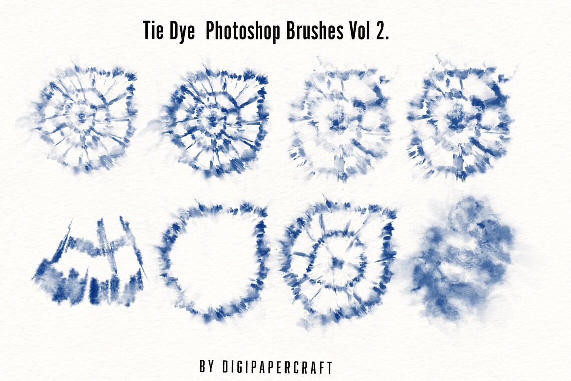 18 Tie Dye Brushes Tie Dye Stamps Digital Brushes Etsy Canada
