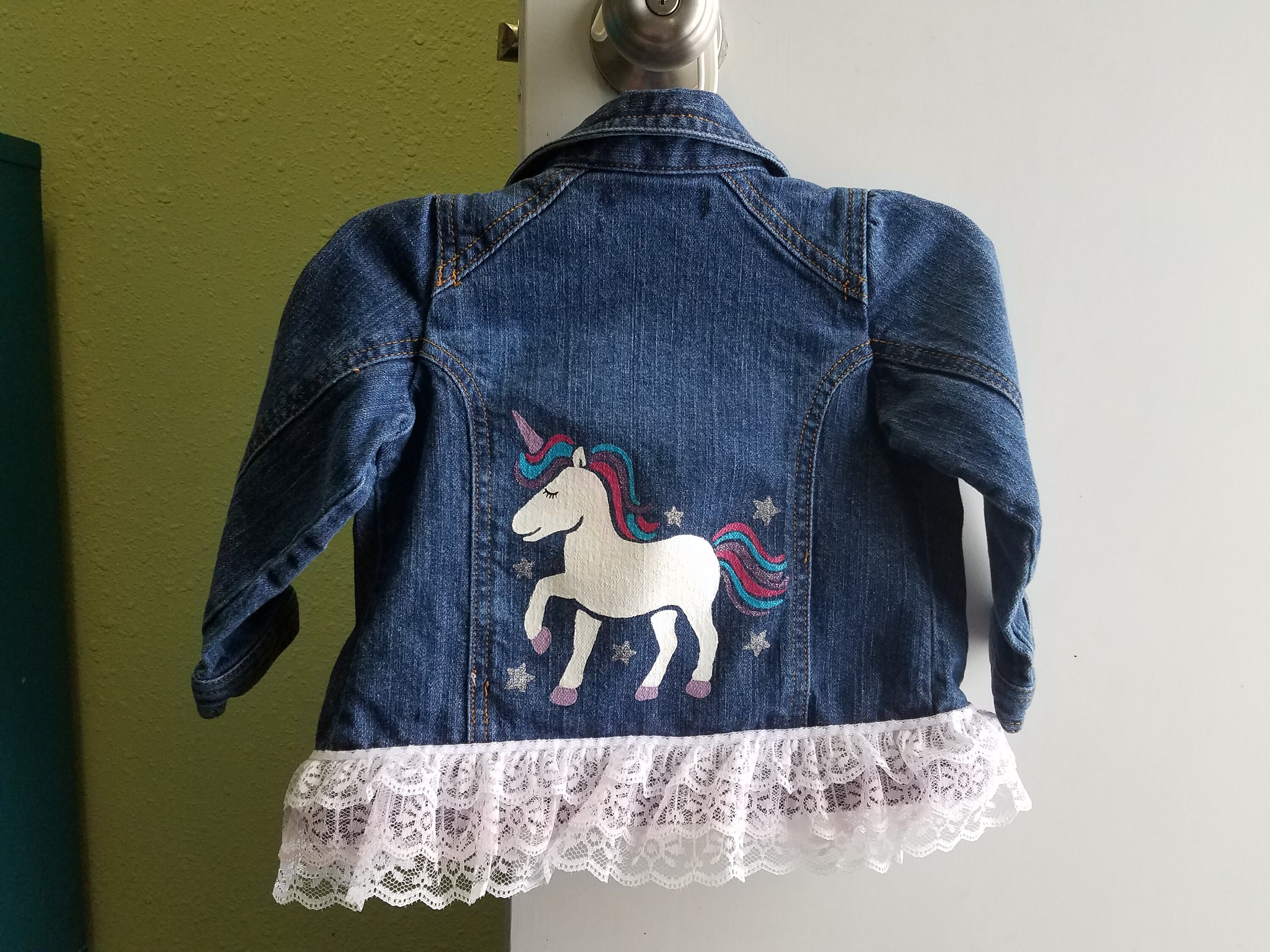 Unicorn Jacket Upcycled Denim | Etsy