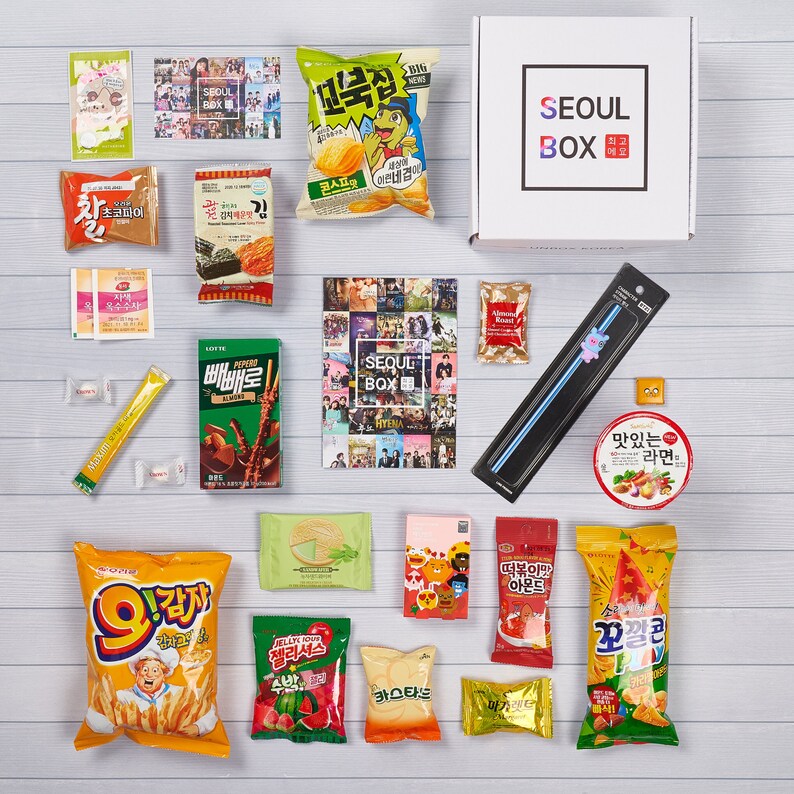 SeoulBox Authentic Korean Snacks and Epic Kpop Merch Gift Etsy