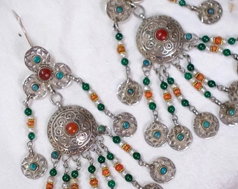 Turkman silver earring