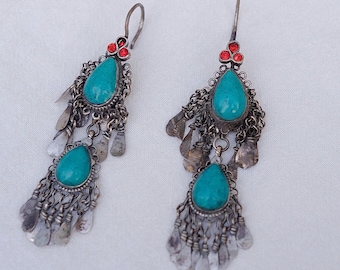 Handmade hazara silver earring