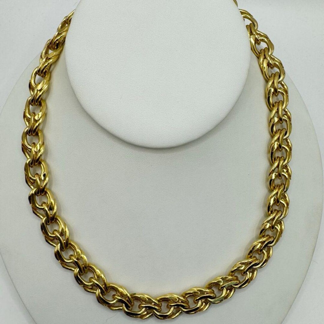 Trifari Vintage Gold Tone Chunky Mob Wife Chain Necklace - Etsy