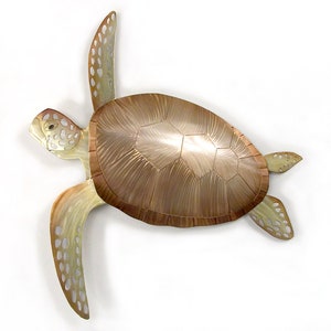 Sea Turtle Single Coastal Contemporary Metal Wall Decor