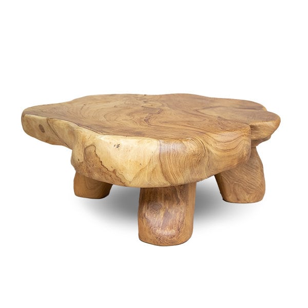 Small Table High Teak Natural