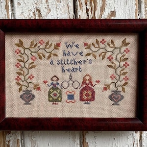 Mini Sampler Cross Stitch Pattern, X Stitch Chart, Stitcher Heart Embroidery, Instant Download PDF