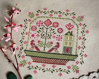Floral Sampler Cross Stitch Pattern, Easy Counted Cross Stitch Chart ...