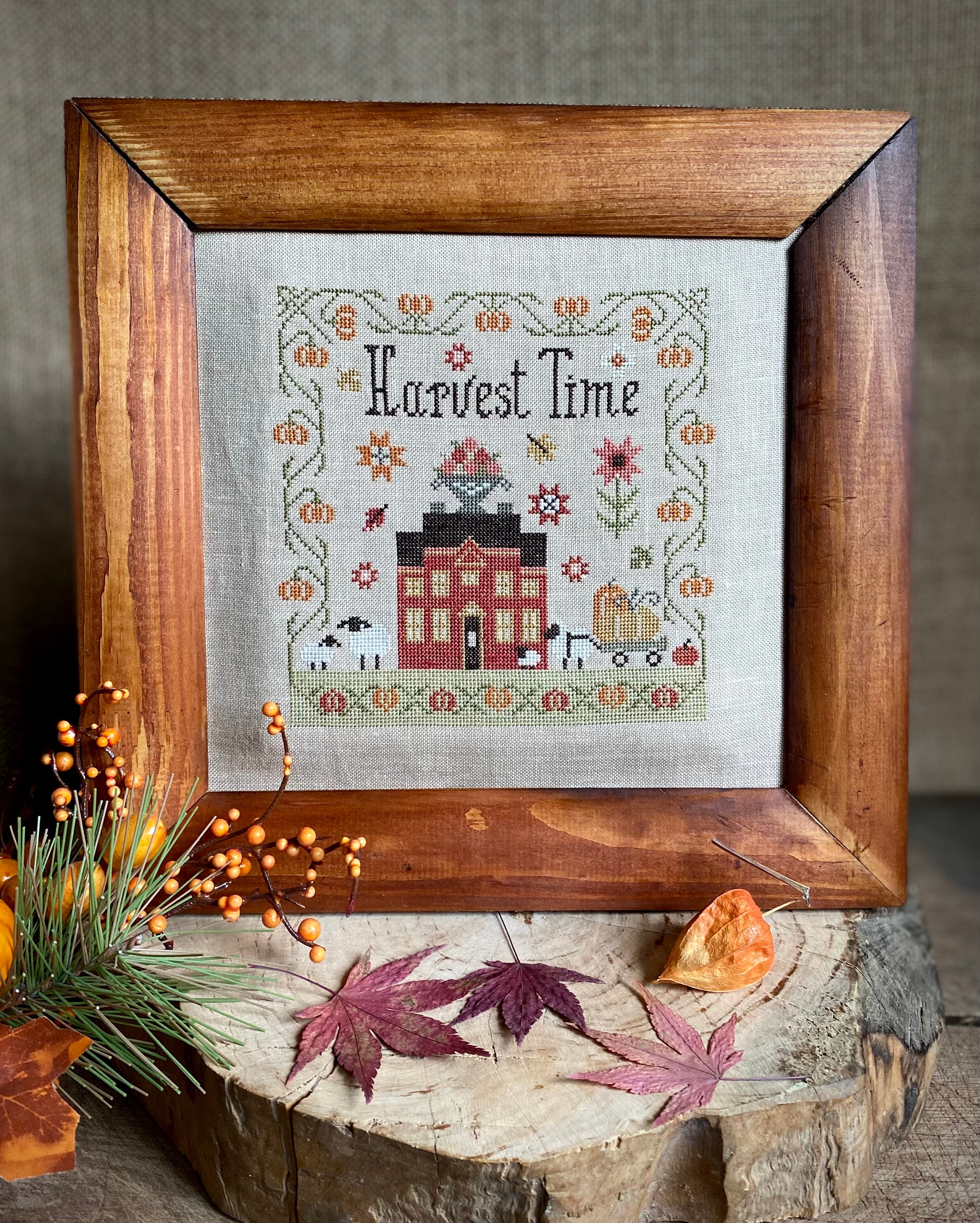 Harvest Time Sampler Cross Stitch Pattern, Counted X Stitch Chart, Fall ...