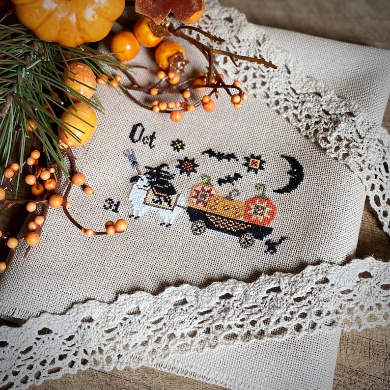 Halloween Wagon Cross Stitch Pattern from STudio HMP