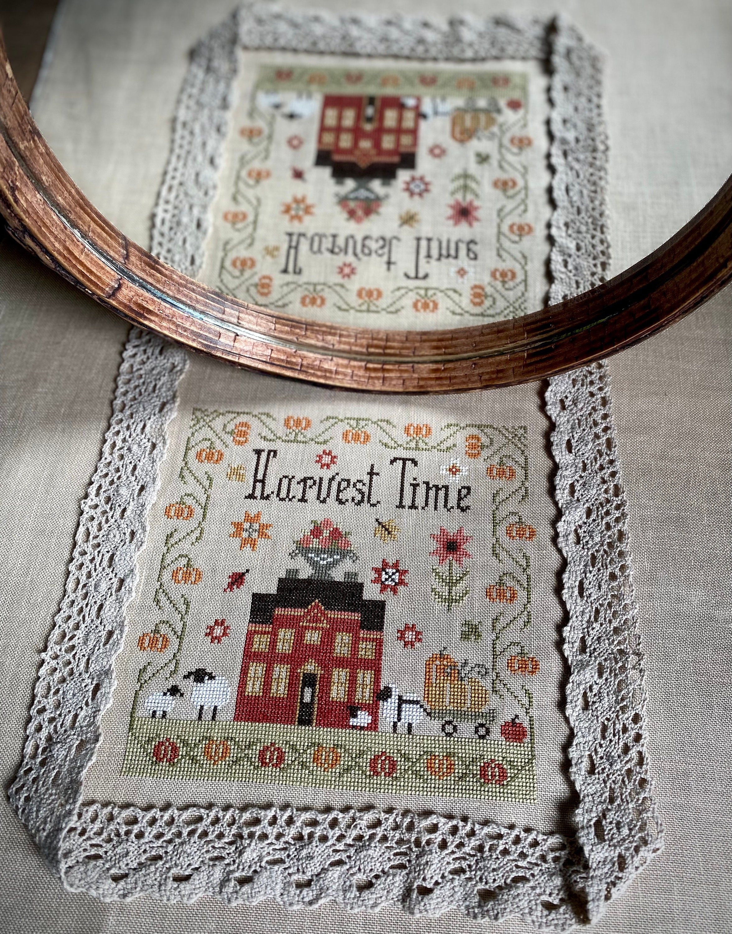 Harvest Time Sampler Cross Stitch Pattern, Counted X Stitch Chart, Fall ...