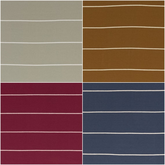 French Terry, Sommersweat, Meterware Streifen Sören aus dem Hause Swafing, verschiedene Farben , 185cm breit