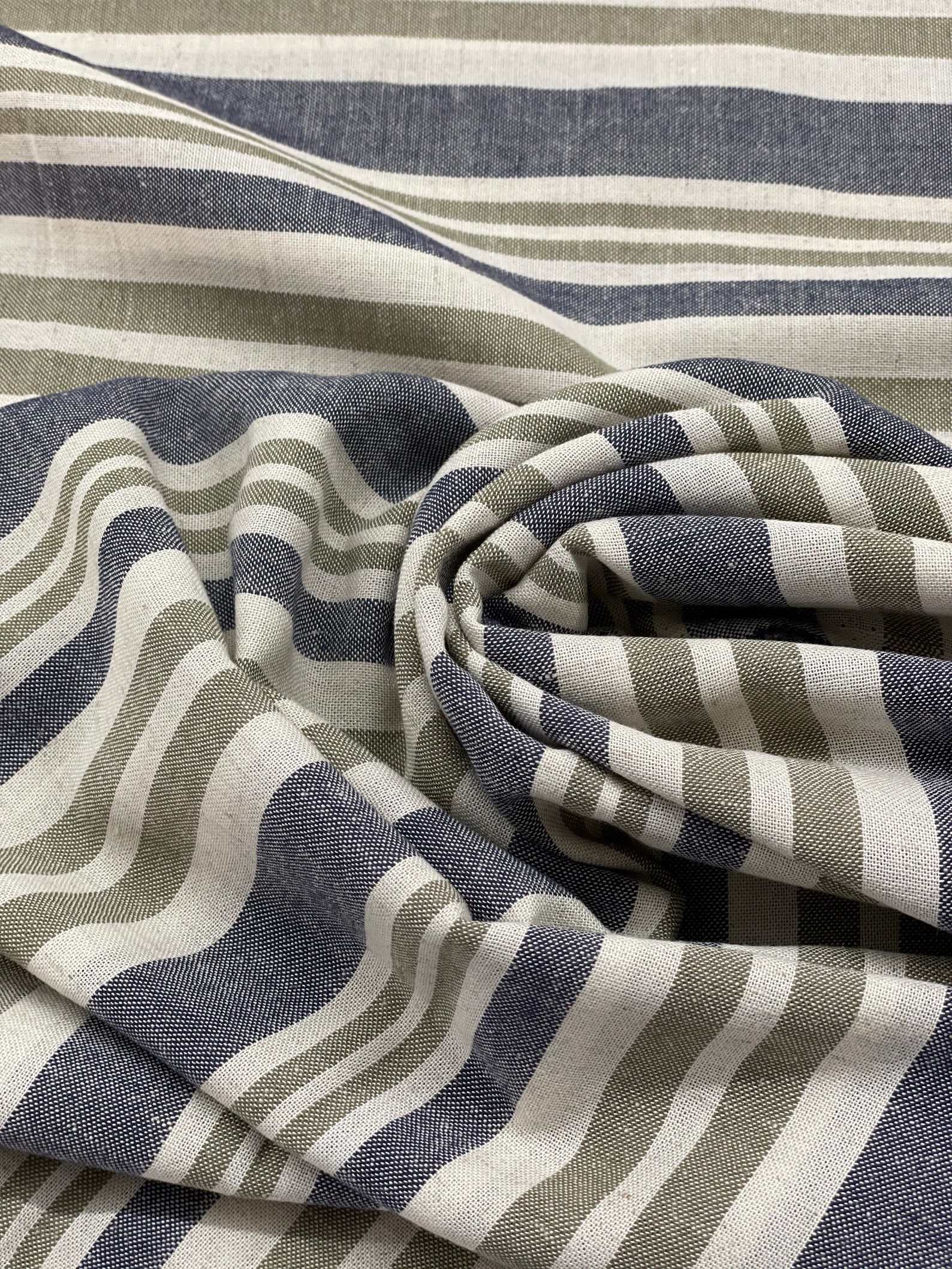 Fabric stripes cotton / viscose / linen mix natural / Etsy