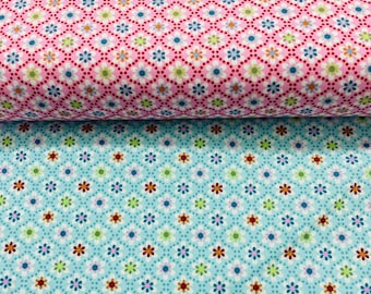 Baumwollstoff  Webware  * Julia * Swafing , Blumen , Hellblau , rosa, bunt , 140 cm breit , 100% Baumwolle