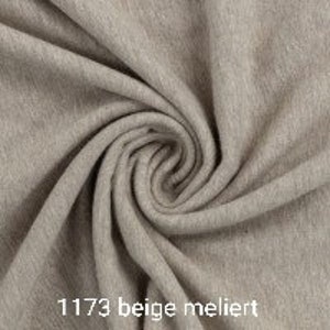 BÜNDCHEN Heike melange SWAFING , versch. Farben 100cm im Schlauch, 95% Baumwolle, 5 Elasthan 1173 beige