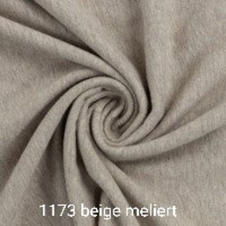 BÜNDCHEN Heike melange SWAFING , versch. Farben 100cm im Schlauch, 95% Baumwolle, 5 Elasthan 1173 beige