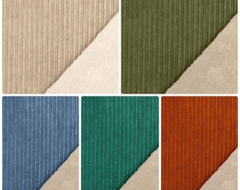 Corduroy with fur backing, various colors, 150 cm wide