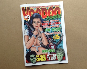 VOODOO BABY ISSUE #3 Vintage 'B' & Classic Horrors. Russ Meyer's Busty Raven De La Croix, Bad Films, Lurch, Hot Babes, Scary Stuff, Booooo!