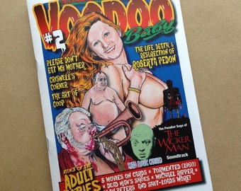 VOODOO BABY ISSUE #2 Vintage 'B' & Vintage Horror Movies, Retro Babes, Busty Roberta Pedon,  Zines, Monsters, weird stuff, Wicker Man Music