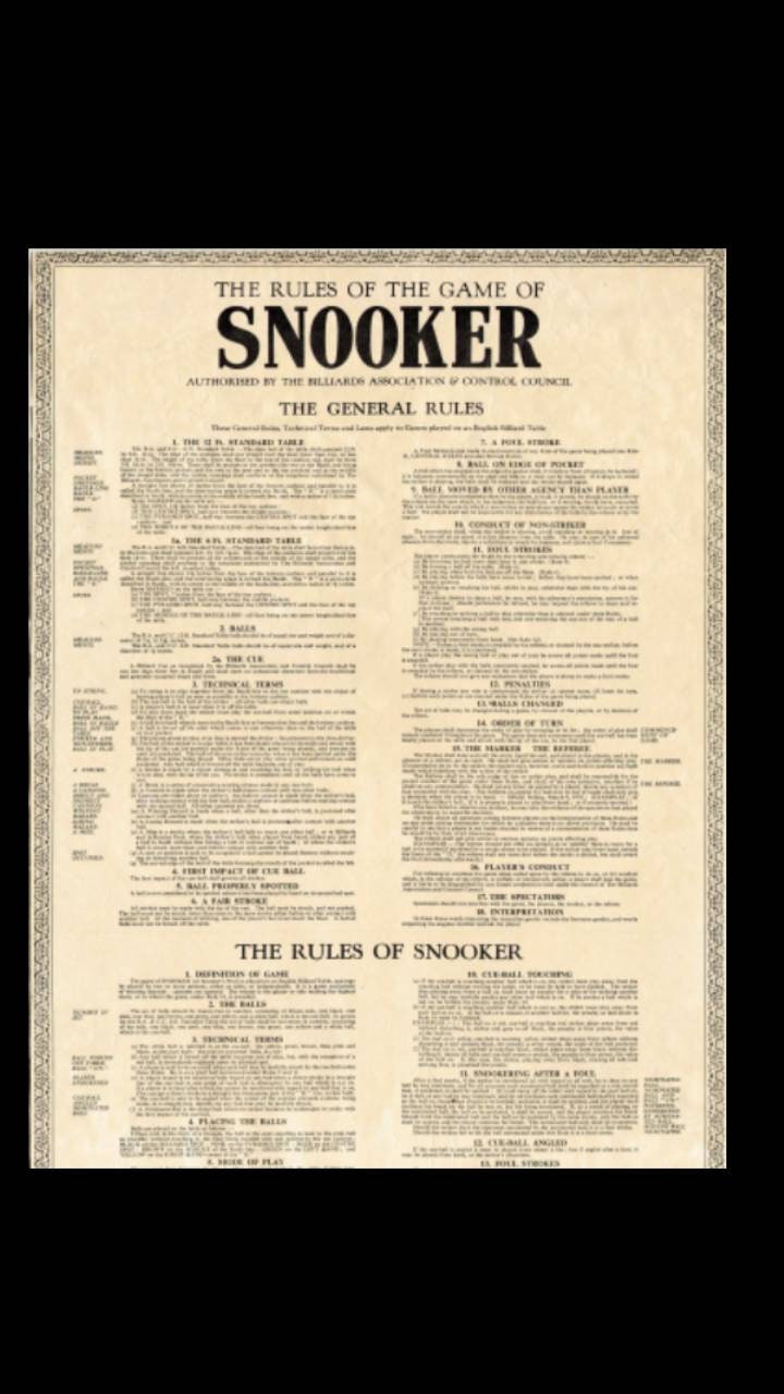 Print of Antique Snooker Rules Cue Sport Memorabilia Etsy