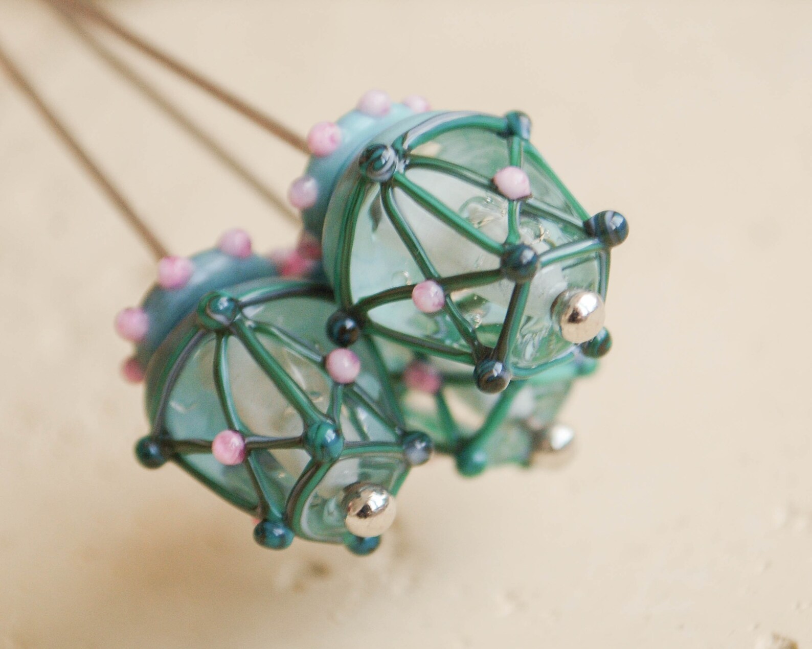 Lantern beads Lampwork glass beads Handmade Murano Glass Etsy