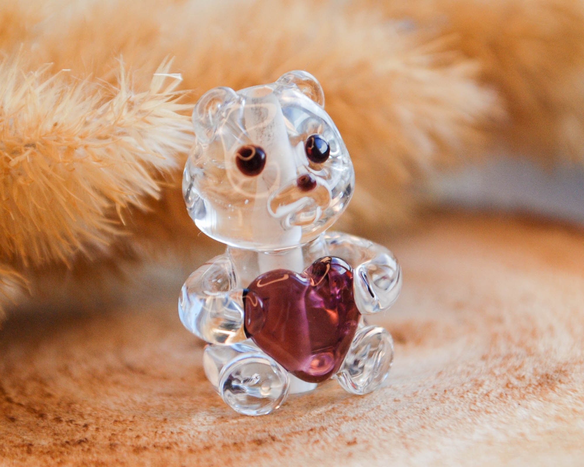 Animal beads Teddy bear beads Handmade Lampwork glass beads | Etsy