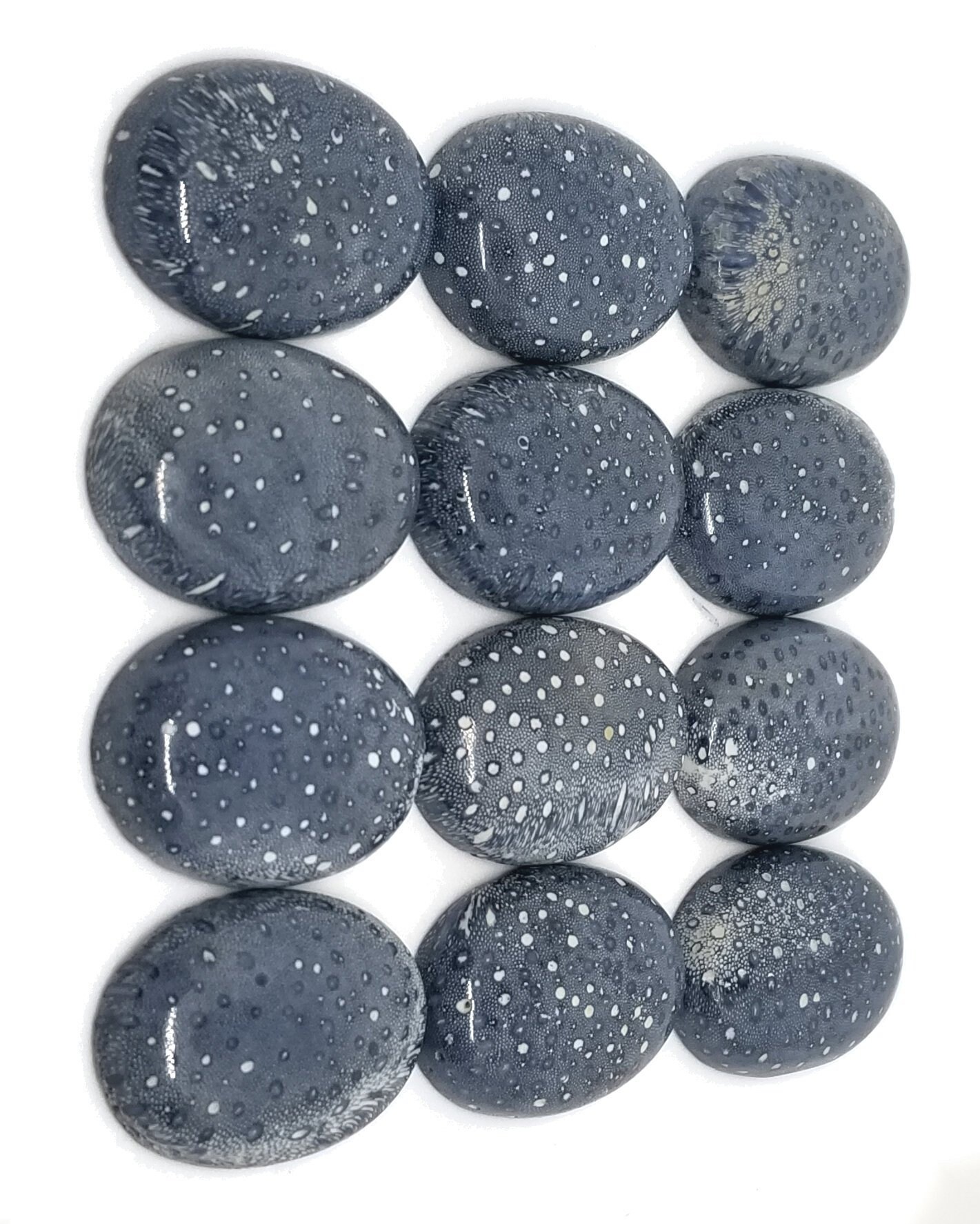 Rare Blue Sponge Coral 18x25mm Oval Cabochon pkg of 2 Stones Etsy