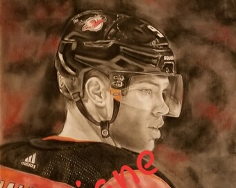 NJ Devils Taylor Hall print in beperkte oplage (gesigneerd en genummerd door artiest)