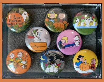 Mr Eight Magoo/'s Christmas Carol Set B 8 Xmas Christmas 1 inch Round Magnets