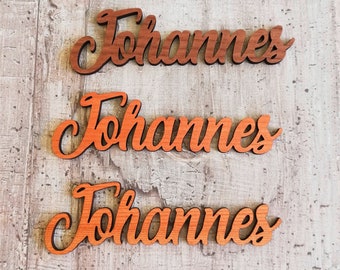 Lettering / name of wood / wish lettering / place cards / wedding place cards / wood engraving