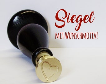 Siegel mit Wunschmotiv / Hochzeitssiegel / personalisierte Siegelstempel / Petschaft