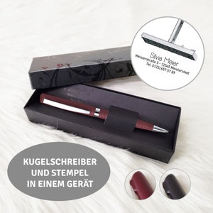 Hochwertiger Kugelschreiber mit Stempel / Drehkugelschreiber / wahlweise mit Geschenkverpackung
