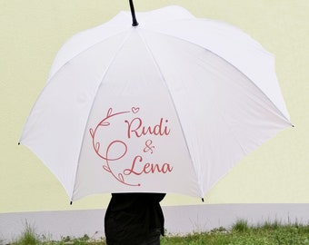 Umbrella with lettering / for wedding or bachelorette party