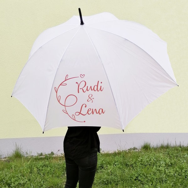 Umbrella with lettering / for wedding or bachelorette party