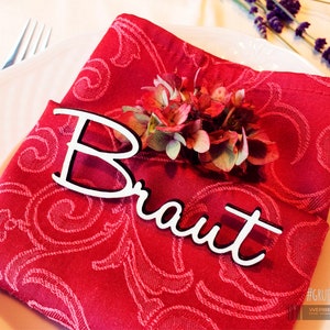 Scritte/nomi in legno/lettere desiderate/segnaposto/segnaposto matrimonio/incisione su legno