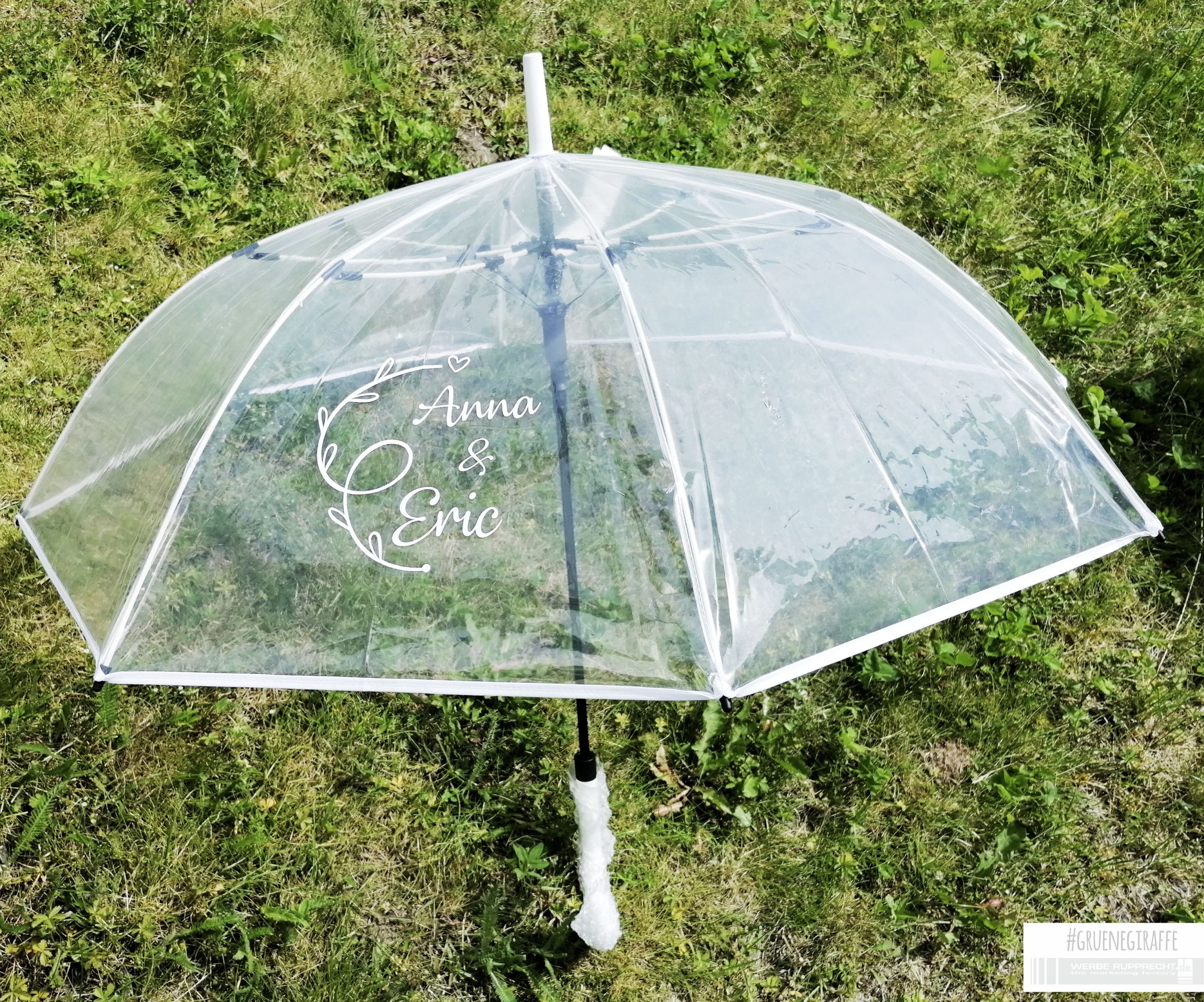 Regenschirm mit Schriftzug / für Hochzeit oder Etsy
