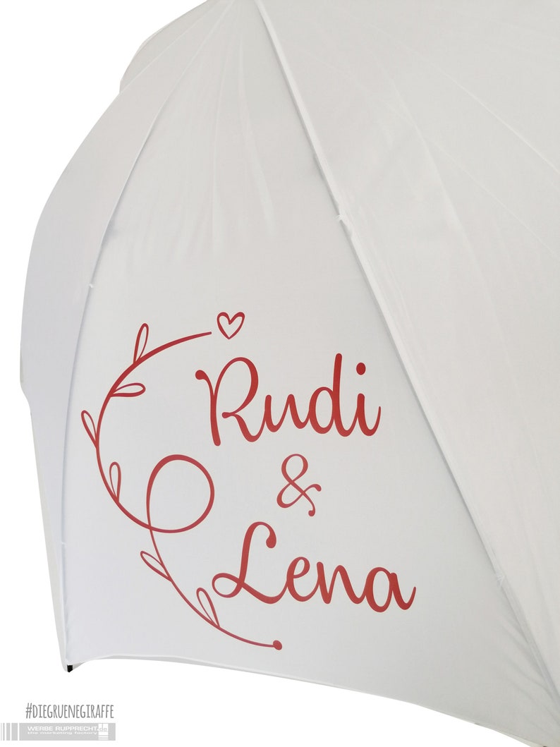 Umbrella with lettering / for wedding or bachelorette party image 2