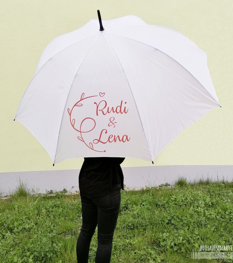 Umbrella with lettering / for wedding or bachelorette party image 1