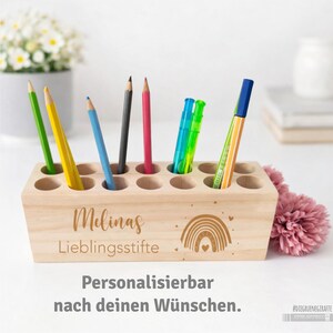 Personalised Pencil Box / Desk Organiser Montessori | Pencil Box Wood