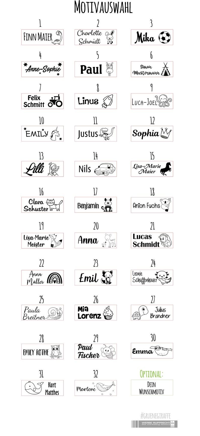 Textile stamp / self-inking stamp / personalized with name / custom / stamp for clothes / kindergarten / school image 3
