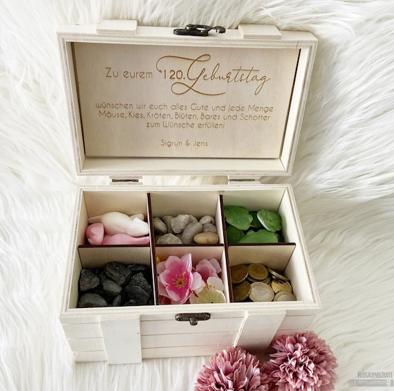 Mittelgroße Schatztruhe Aus Holz – Retro Design Mit Metallbeschlägen, Ideal Für Geldgeschenke Oder Schmuck
