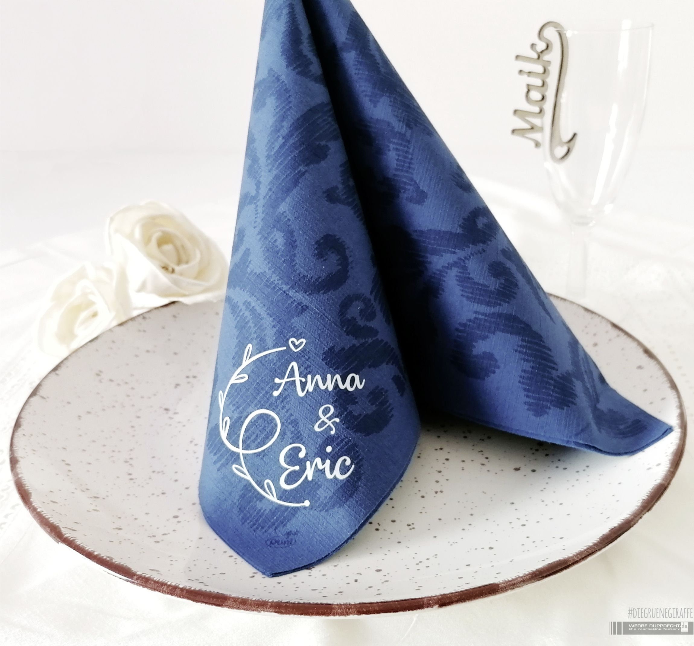 Tamone Einweg-Servietten 3-lagig – Marineblau, Weich & Saugfähig, 100 Stück, Für Feiern & Events