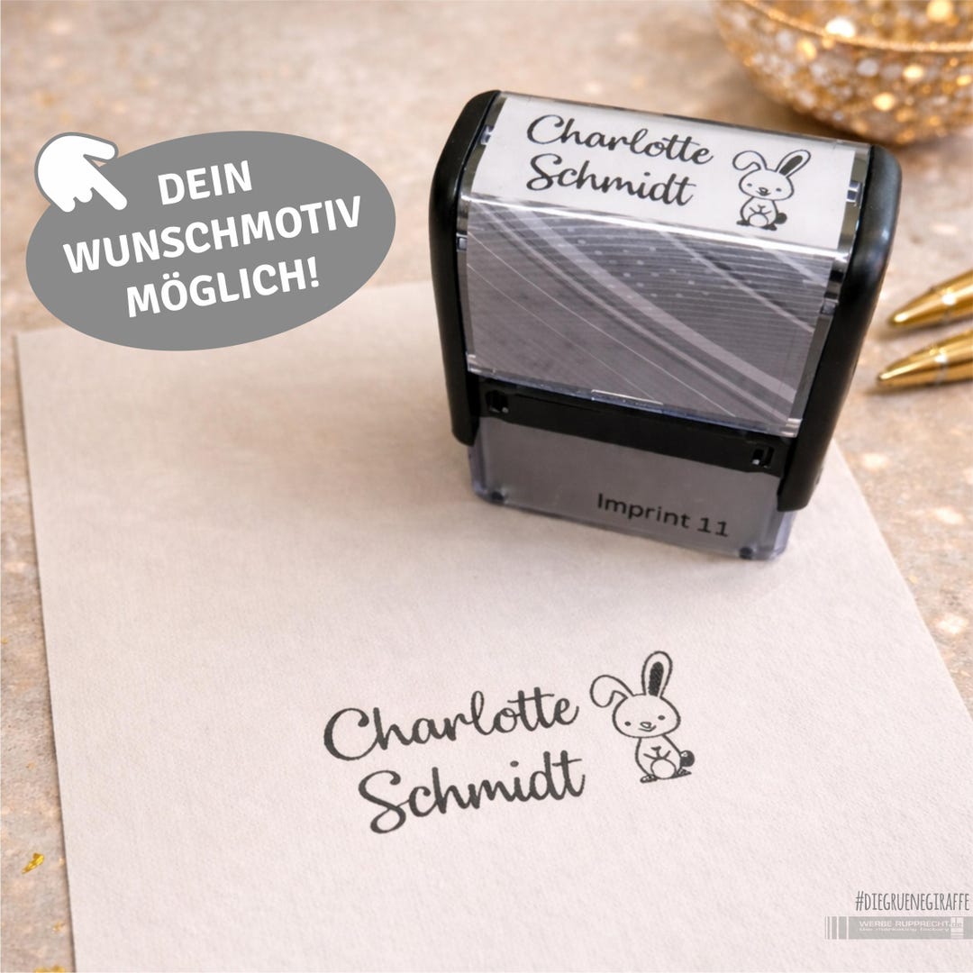 Paper Ink Stamp PAPER Stamp / Self Inking Stamp / Personalized With Name / Customized ...