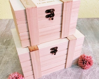 Scrigno Portagioie In Legno Con Motivo Moresco - Cofanetto Regalo Per Matrimonio - 18,5 X 18,5 Cm