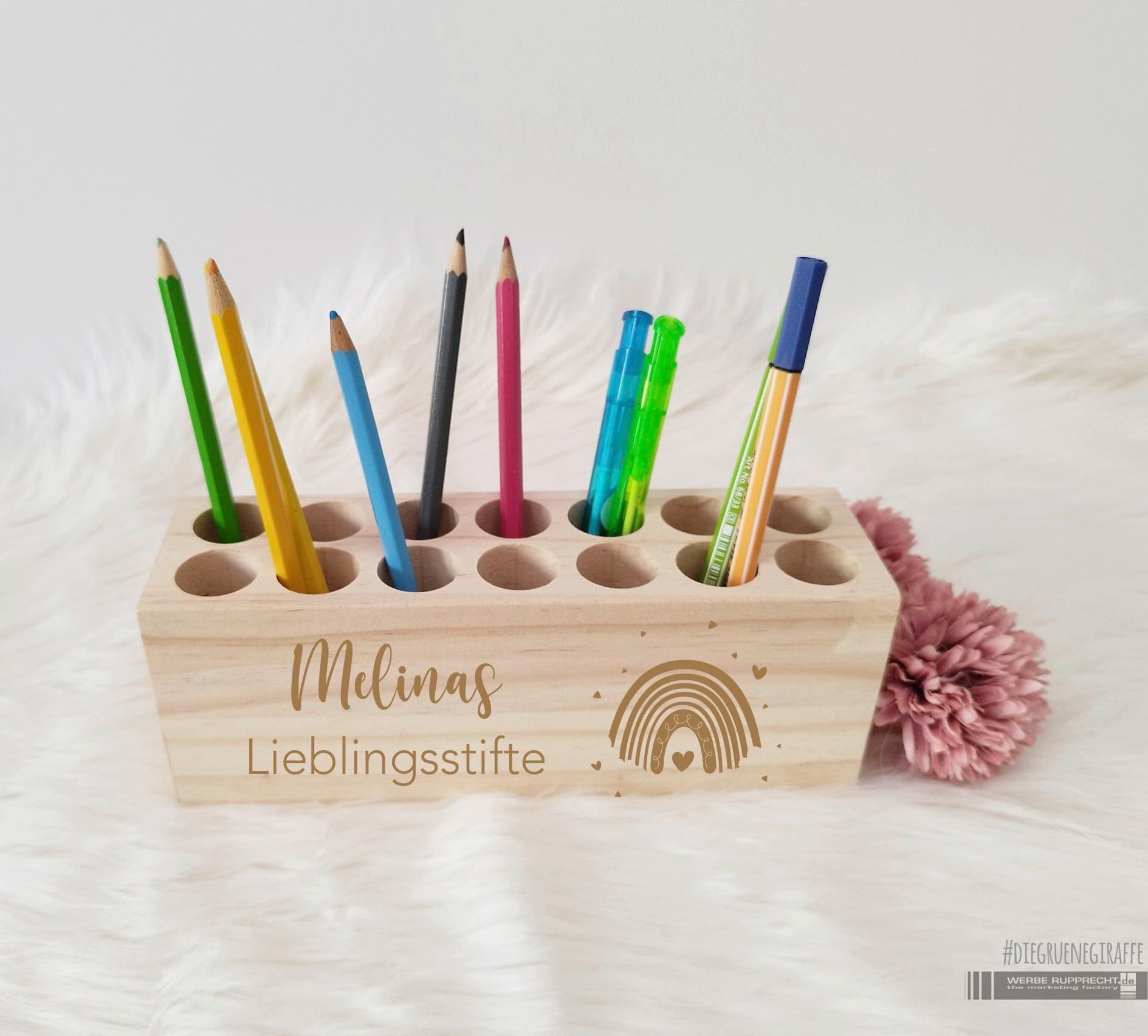 WHITE Montessori Wood Pencil Holder, Crayon Holder, Adult Coloring, Wood  Desk Organizer, Artist Pencil Organizer, Pen Box, Desk Storage 