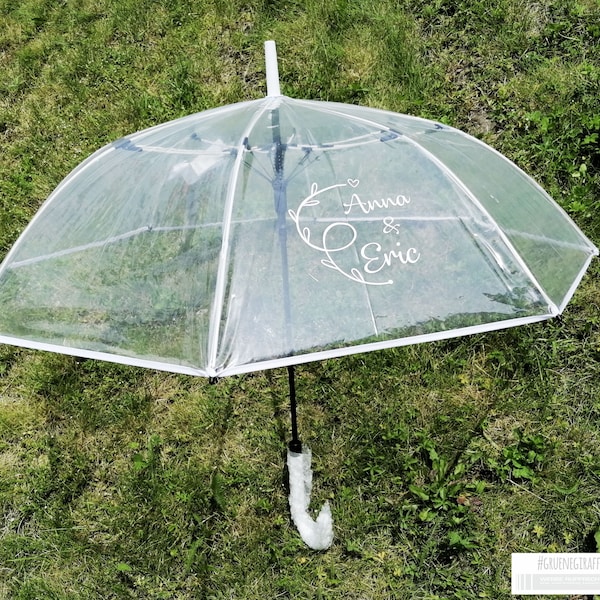 Umbrella with lettering / for wedding or bachelorette party