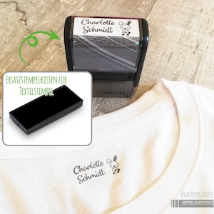 Ersatzstempelkissen für Textilstempel / selbstfärbender Stempel / Stempel für Kleidung / Kita / Schule