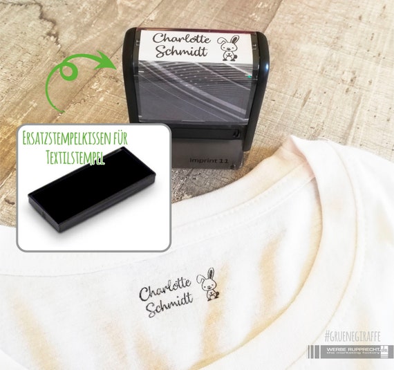 Ersatzstempelkissen für Textilstempel / selbstfärbender Stempel / Stempel für Kleidung / Kita / Schule