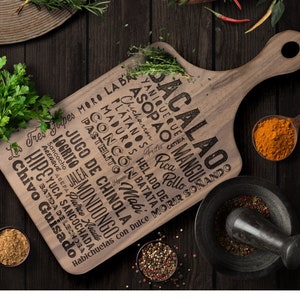 Dominican Republic Wood Cutting Board Comida Dominicana Chef Gift Foodie DR República Dominicana Wooden Cutting Board